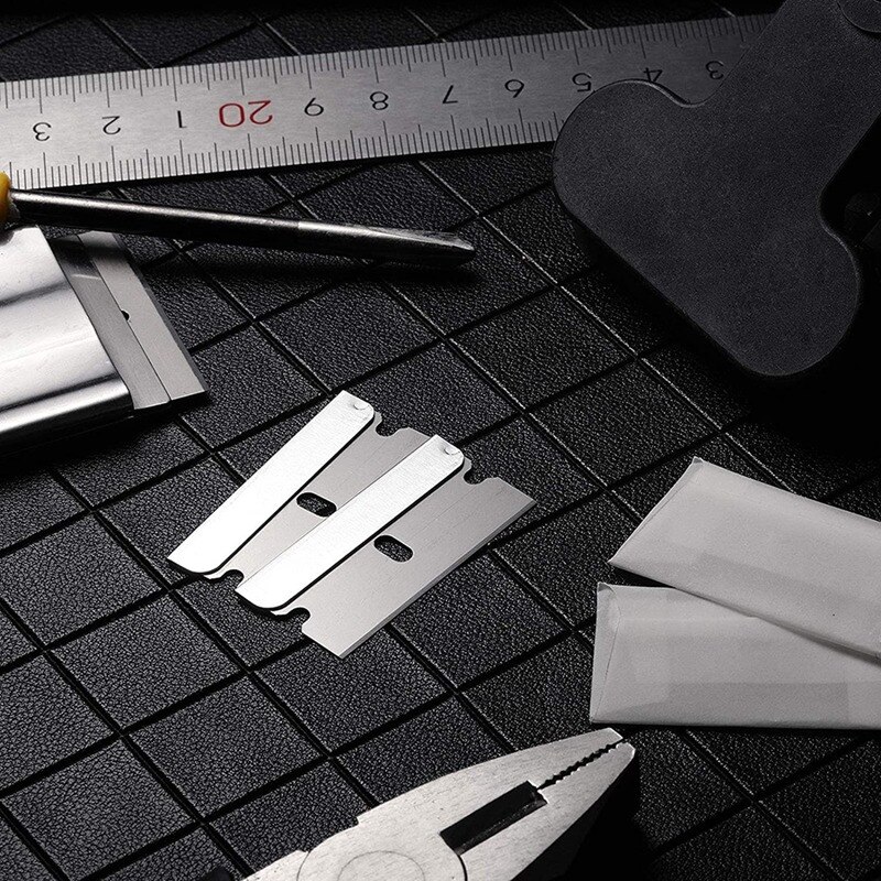 20 Pieces Single Edge Cutter Blade Box Carton Cutter Replacement Blades, Glass and Paint Scraper Razor Blades