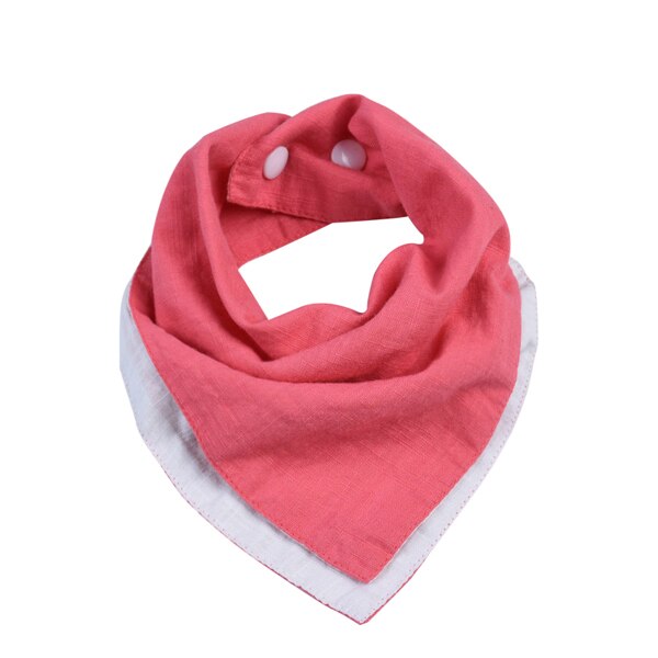 Unsiex-Baberos reversibles de muselina y algodón para bebé, accesorios para recién nacido, Bandana suave, bufanda triangular, 2 colores: KM0002-1