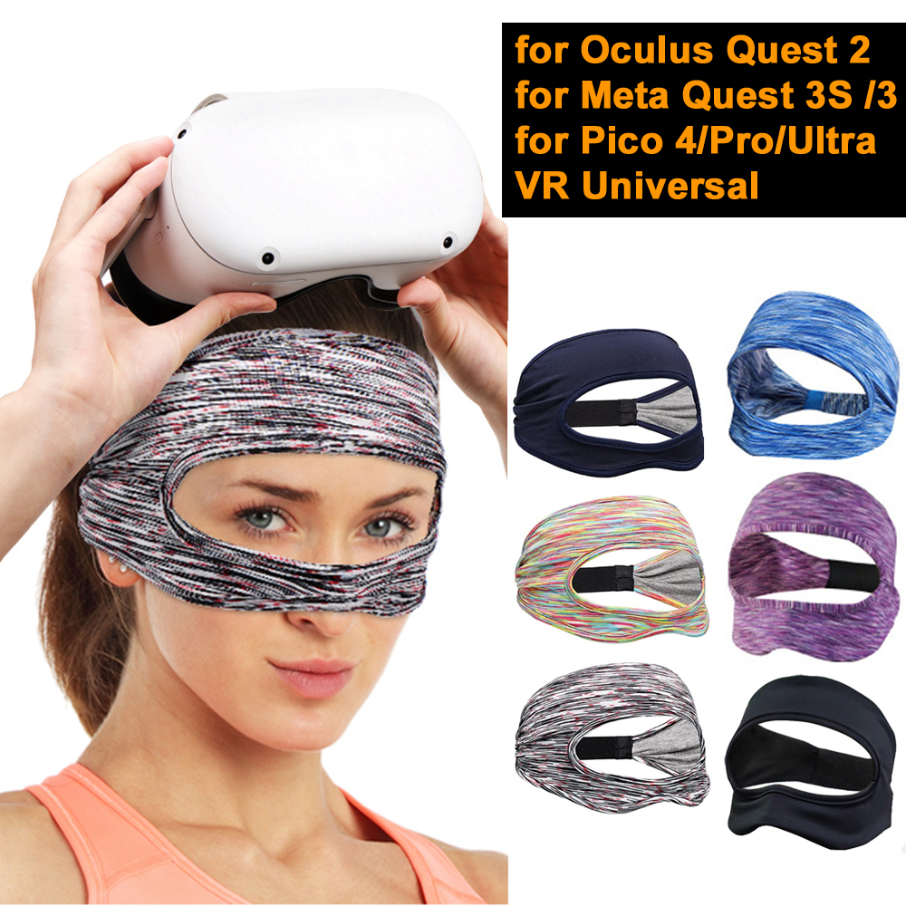 Für Oculus Quest 2 Zubehör VR Maske Abdeckung Atmungsaktive Schweiß Band Virtual Reality Headset für Meta Quest 3S/3 Pico 4 VR
