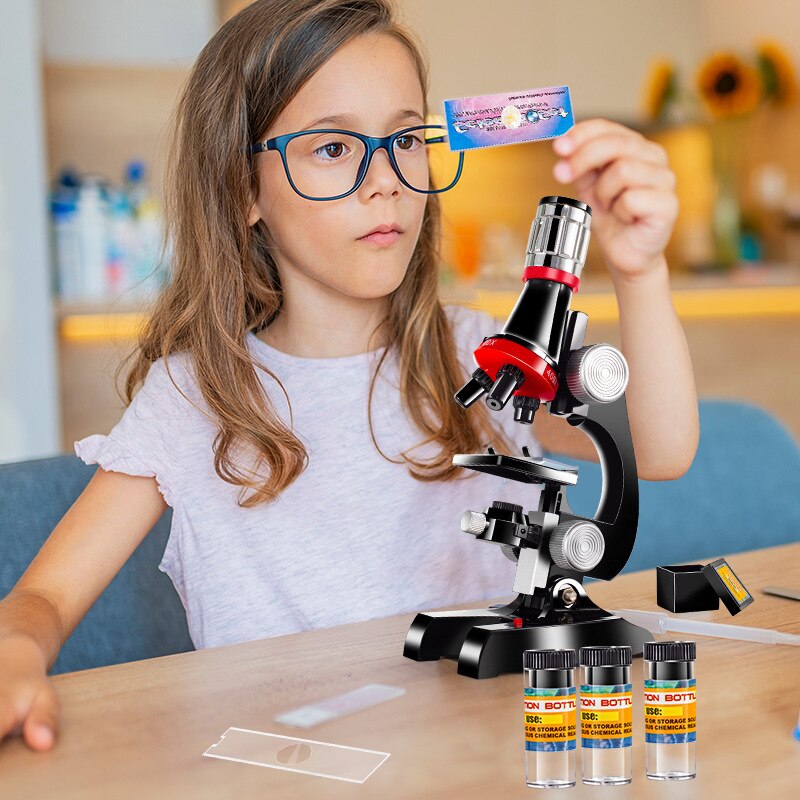 Doki spielzeug  hd 1200 -fach mikroskop spielzeug grundschul-biologie-experimentierausrüstung ausgefallenes lernspielzeug