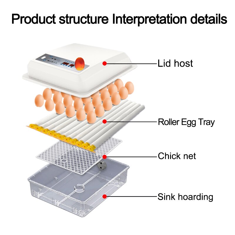 Egg incubator automatic 110V brooder egg incubator fully automatic egg incubator fully automatic commercial hatching machine