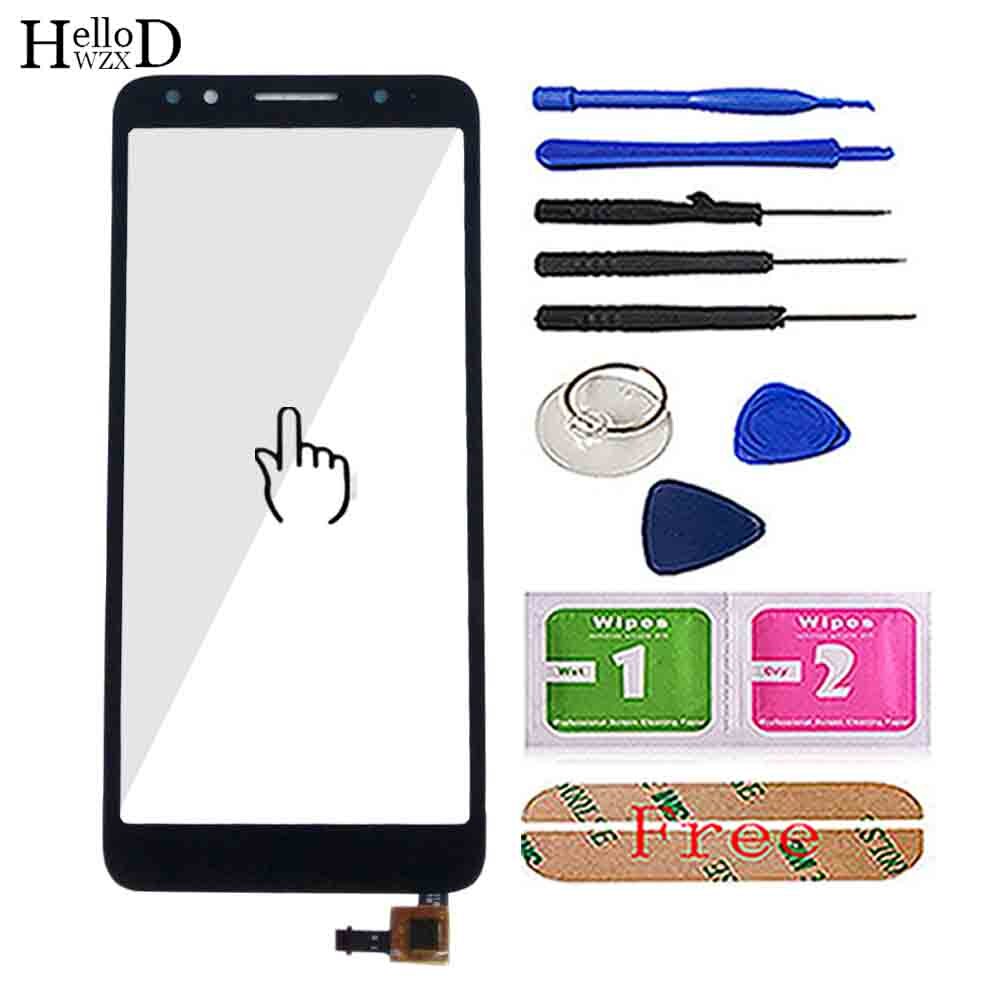 5.3 ''écran tactile Mobile pour Alcatel 1X 5059D 5059 écran tactile verre capteur panneau verre pour Alcatel 1X 5059D cellule outils: Black With Tools