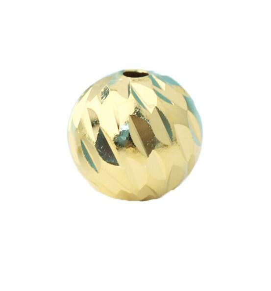 925 Sterling Argento Poliedrico Branelli Rotondi Del Distanziatore Perline per Collana Del Braccialetto Diy Branelli Allentati Gioielleria Raffinata Che Fanno: S925 gold plated / 5mm(hole1.3mm)