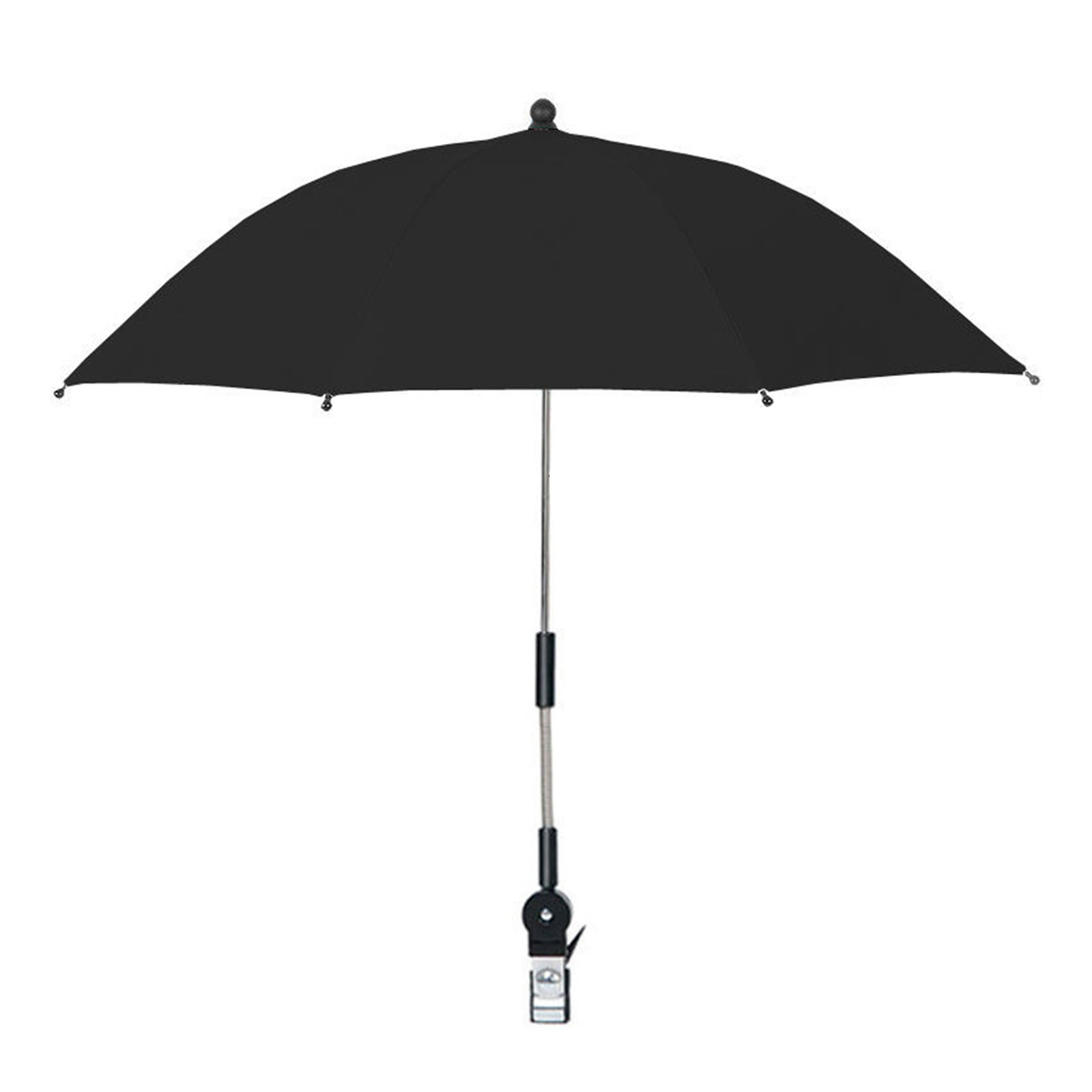 Regenschirme Kinderwagen Zubehör Sonnenschutz UV-Schutz Regenschutz mit Klemme 3 Farbe vergrößerten Clip zur Stärkung des draussen-Produkts: Schwarz