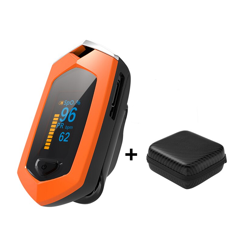 Rechargeable Finger Oximeter Portable Pulse oximetro SpO2 PR PI OLED Oximetro Heart Rate Monitor Saturation Meter Saturometro: 848Orange with Box