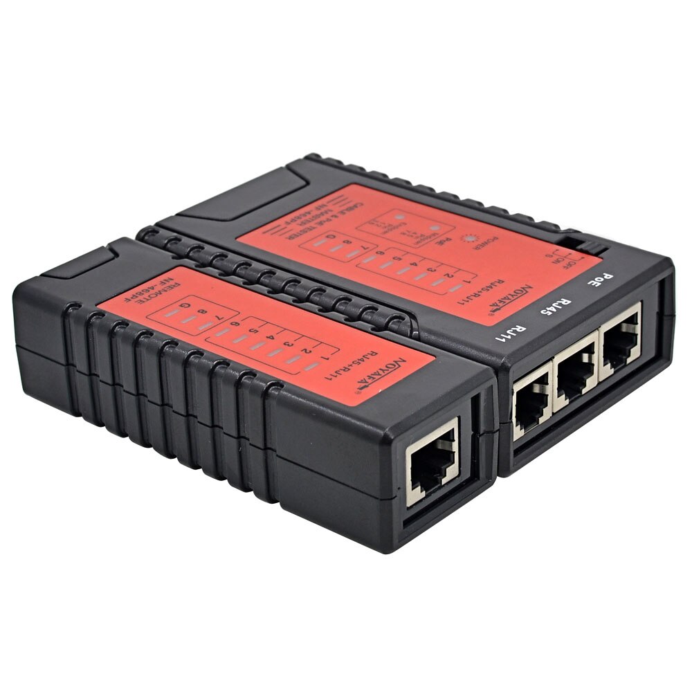 NOYAFA NF-468PF Cable Continuity Tester Ethernet RJ45 &amp; RJ11 POE Telephone Wire LAN Network Tracker Detector Automatically Test