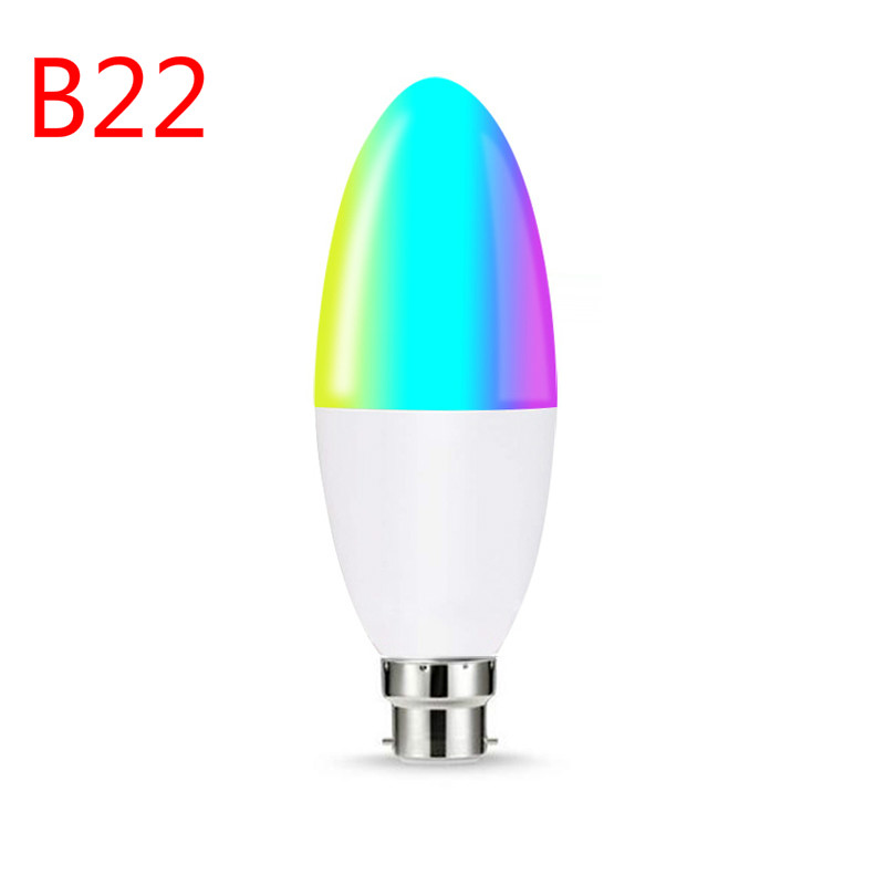Wifi Smart home LED gloeilamp 6W dimbare licht E27/E14/E10/B22 Compatibel met alexa Google Home controle door smart leven APP: B22