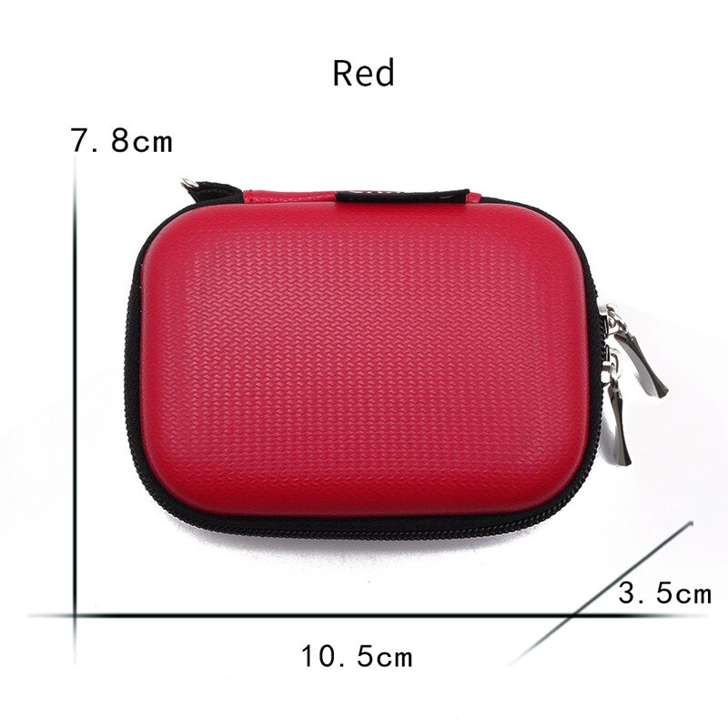 Portable Carrying Storage Bag For MP3 SD Card Holder Earphone Earbud USB Flash Drive Bag case SD Card USB Flash Drive Box: red