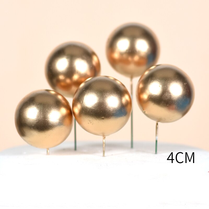 Cakelove Diamant Metalen Draad Frame Cake Topper Cupcake Party Voor Bakken Verjaardag Decoratie Taart Decoreren Gereedschappen Bakken: gold 5pcs