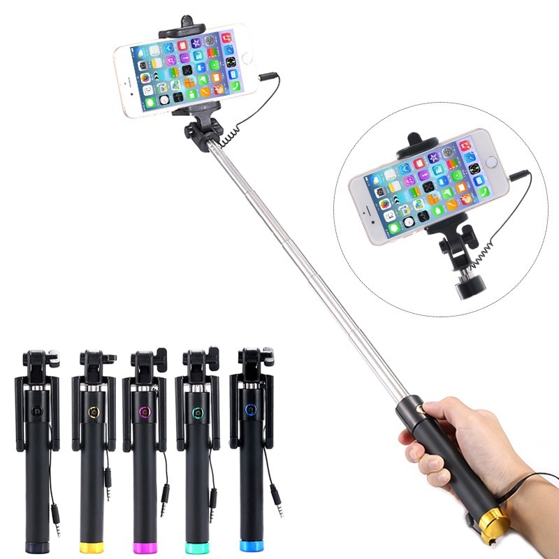 Selfie Stick For Samsung S10 e S9 S8 Plus Note 9 8 3.5MM Jack Extensible Selfiestok For Huawei Mate30 Mate20 P30 Selfie Holder