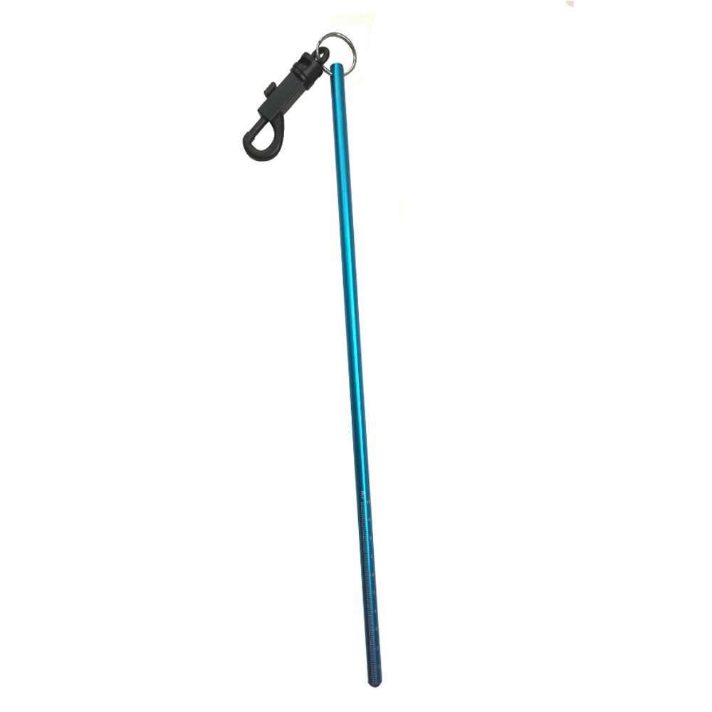 35cm aluminiums dykkertank banger reef stick hummer pointer med måle snap clip undervands dykning kildle stick lav støj: Blå