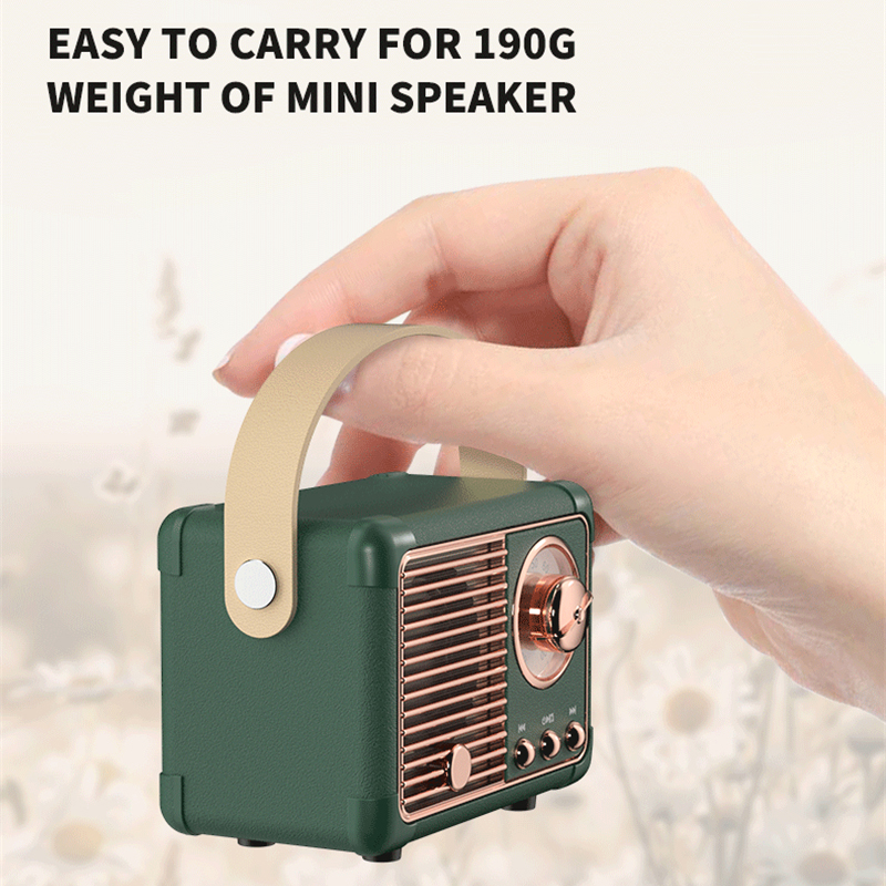 Mini haut-parleur H2 classique rétro compatible Bluetooth, récepteur Radio FM, décoration Portable, lecteur de musique de voyage