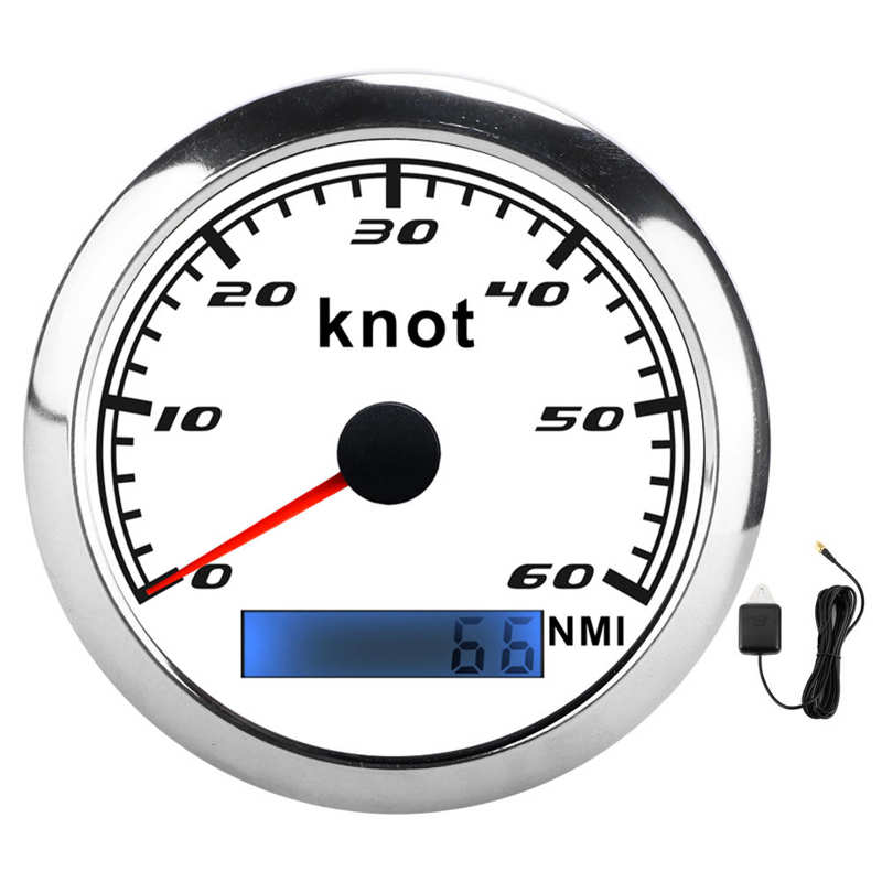 Geschwindigkeit Messgerät Zeiger Tachometer GPS Tachometer mit Antenne für Auto für Lkw für Stiefel: Weiß