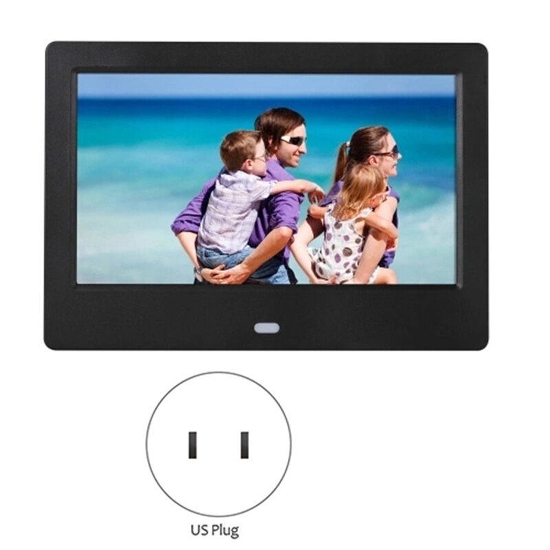 SJD-703 7 Inch Leds Digitale Fotolijst 1024X600 H-D Sn Desktop Album Display Ie MP4 Video MP3 O klok Kalender Wit
