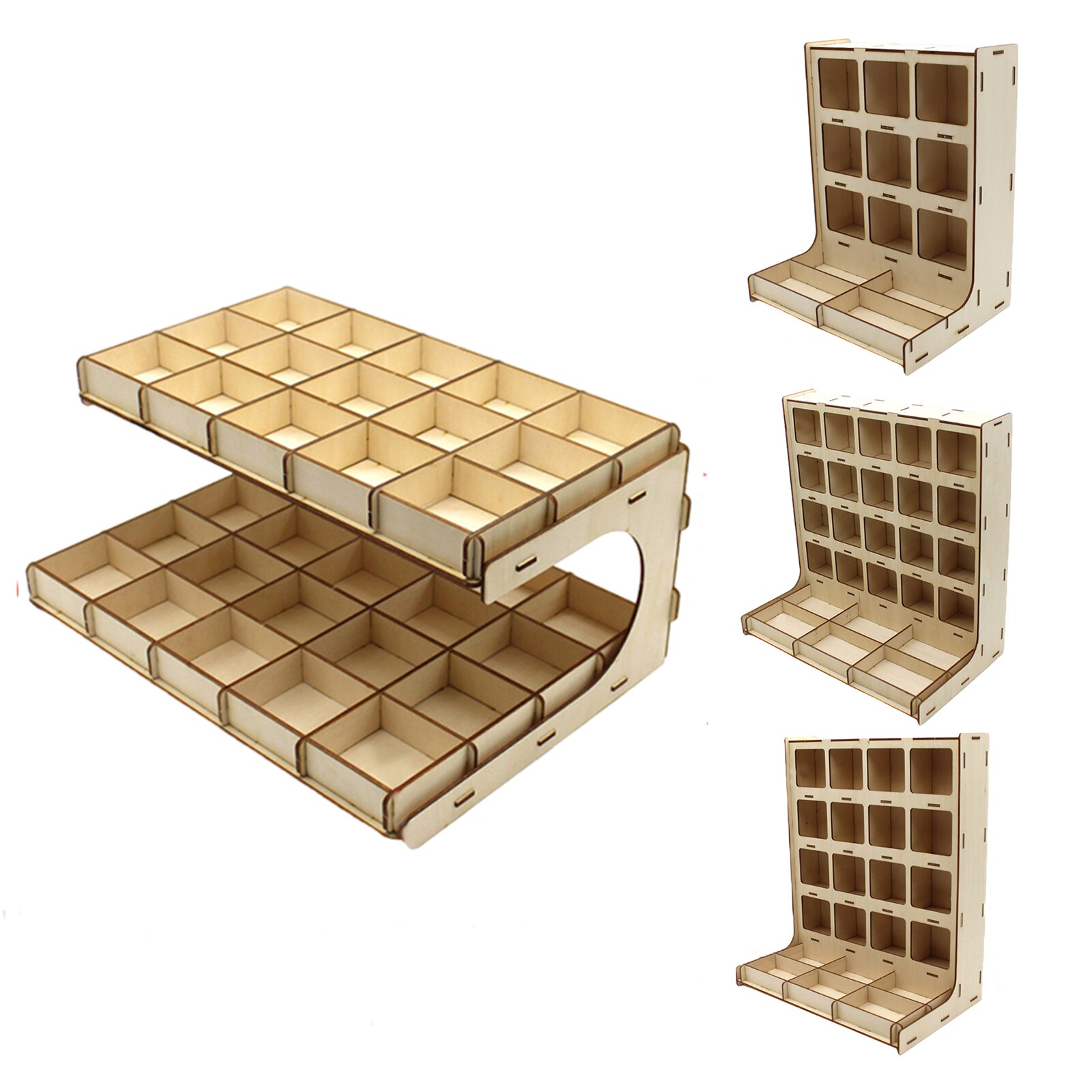 Wooden Miniature Stand Stand Hobby Paint Storage Cabinet Paint Brush Holder Paint Organizer for Miniature Paint Set