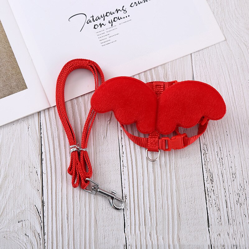 Harnais d'appel réglable pour chat et chien, corde de laisse pour petits animaux, entraînement à la marche, corde de remorquage, fournitures pour animaux de compagnie: red / M