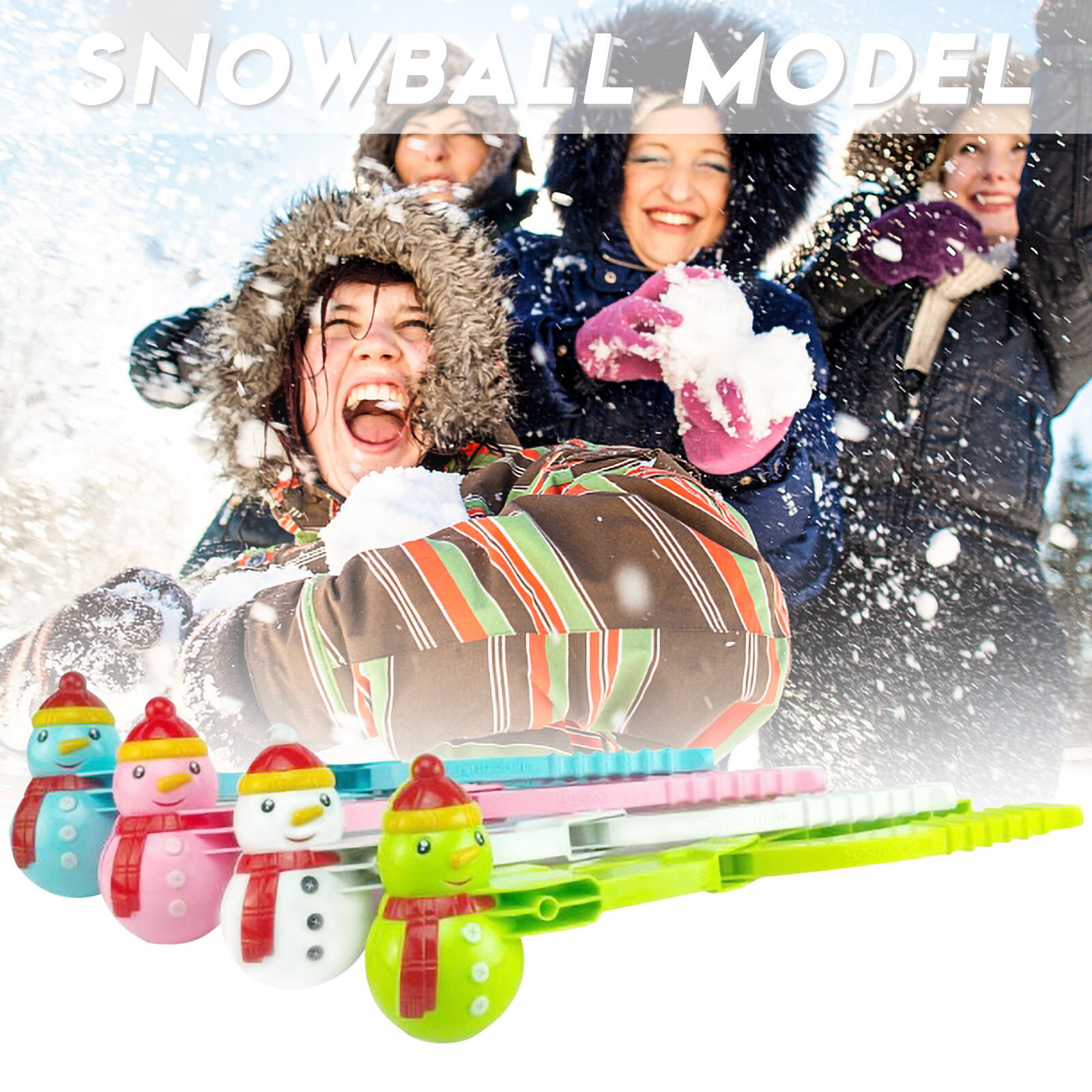 Sneeuwpop Sneeuwbal Maker Tool Met Handvat Voor Sneeuw Bal Gevechten Voor Kids Volwassenen Sneeuwbal Maker Clip Outdoor Winter Fun Sport speelgoed
