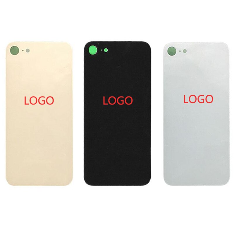 For iphone 8G 8Plus brand original large hole battery door glass back cover shell+adhesive sticker