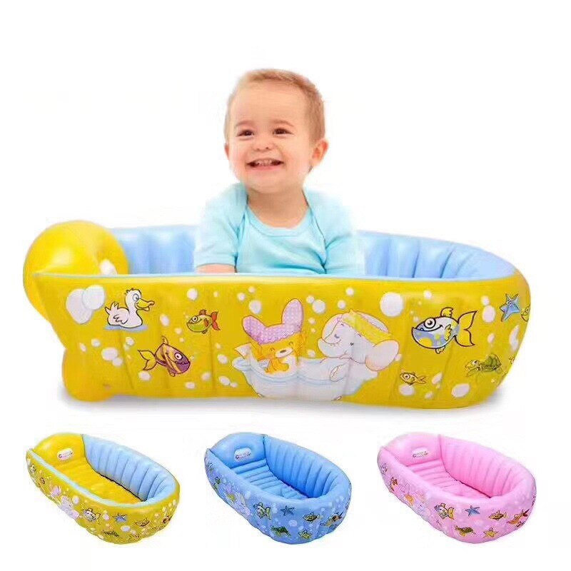 Baby Inflatable Bath Tub Portable Children 's Household Small Supplies PVC Tubs Shower Set Newborn Products