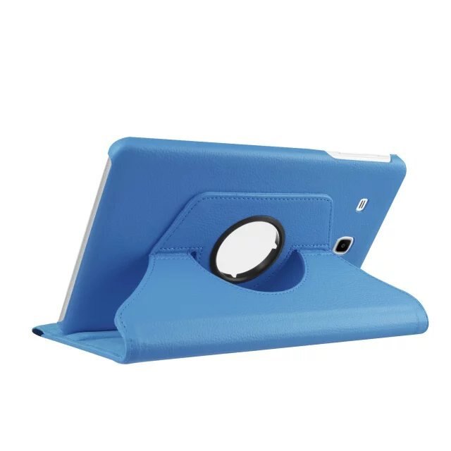 360 Rotating PU Leather Case for Samsung Galaxy Tab A 9.7 inch SM-T550 T555 P550 P555 Folio Tablet Cover Sand Holder Funda Capa: Blue