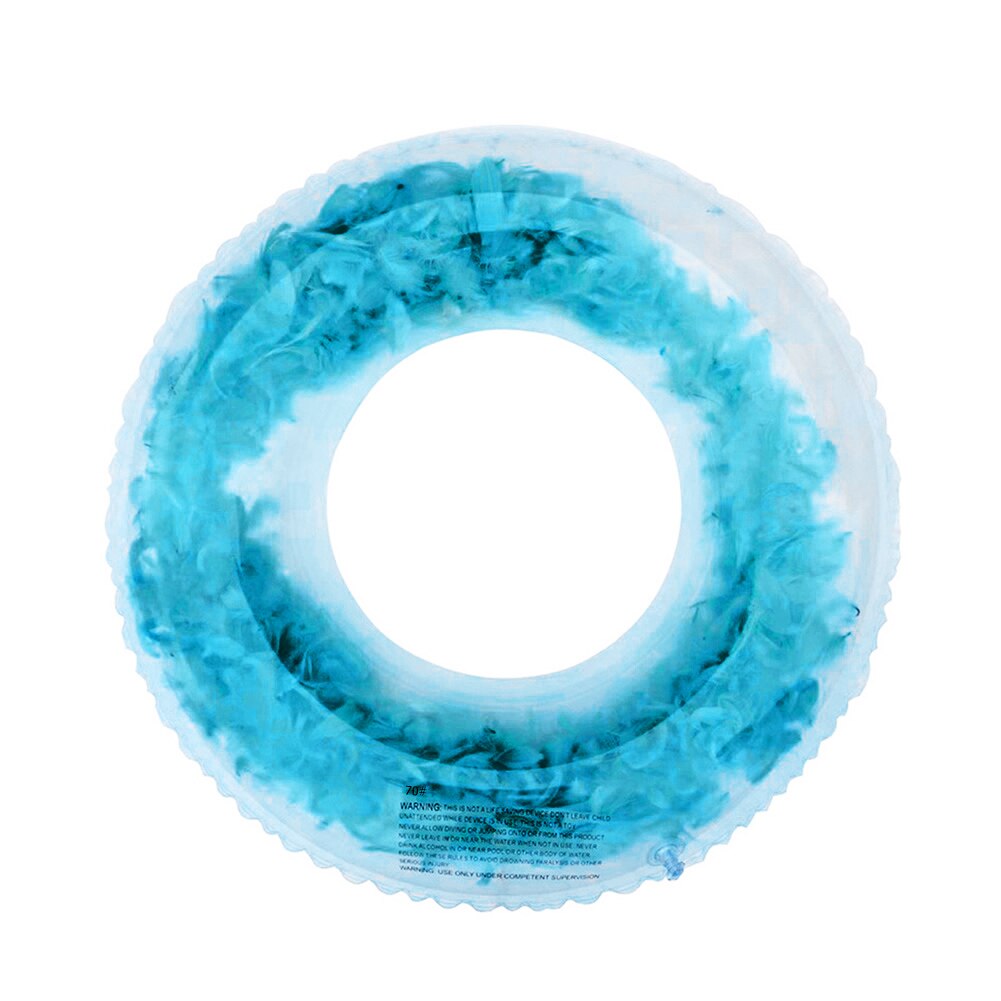 Zomer Strand Veer Zwemmen Ring Kinderen Volwassenen Verdikte Opblaasbare Pool Float Cirkel Voor Water Sport Protector Pvc Air Matras: blue cm