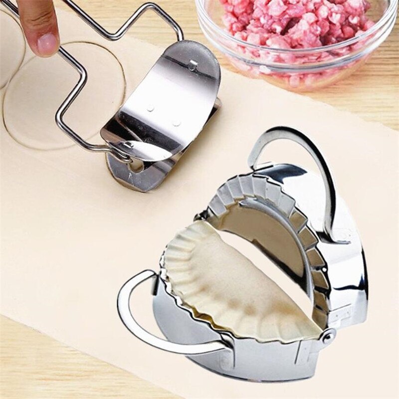 Prensa de masa de acero inoxidable para hacer raviolis, cuchillo de relleno, cuchara de masa, herramienta de molde, 1-5 piezas