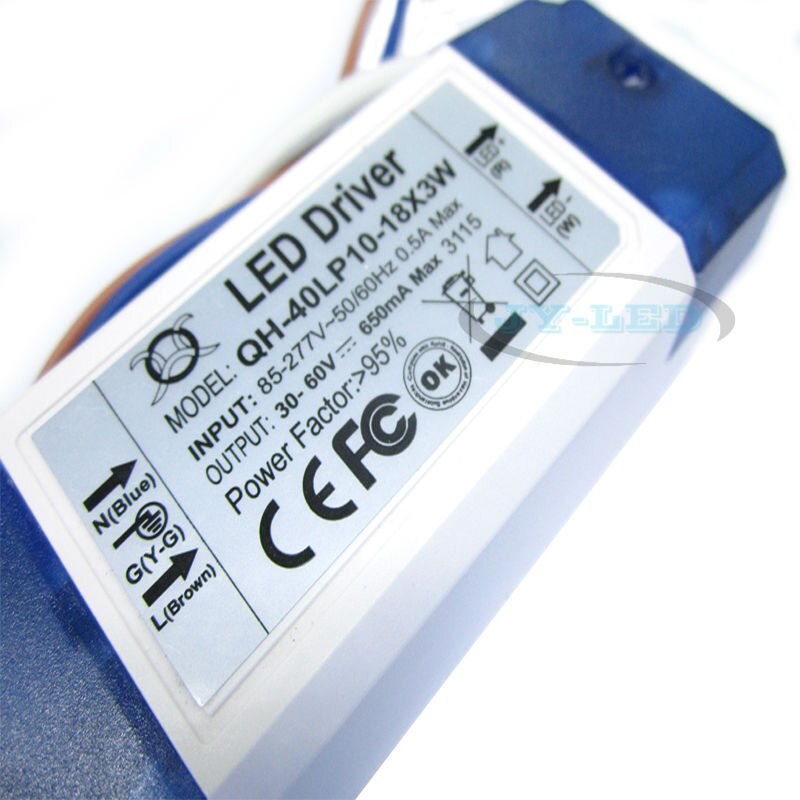 1-10 Pieces 30W 40W LED Driver Power supply 10-18x3W 600mA DC30-60V Constant Current Lighting Transformers For Floodlight