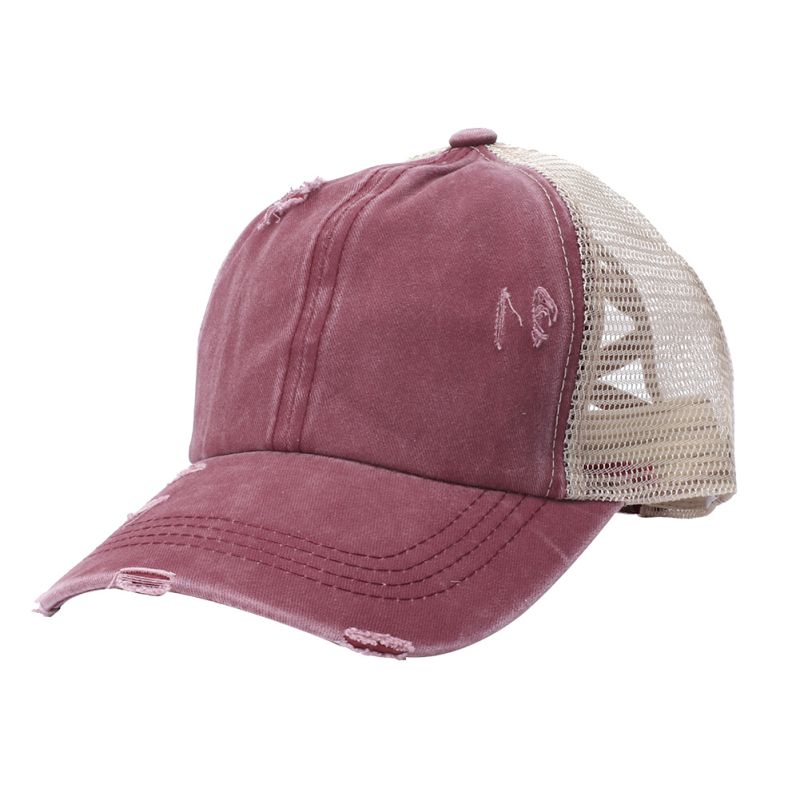 Gorra de béisbol de secado rápido con cola de caballo entrecruzado, gorra de béisbol para mujeres, informal para deportes al aire libre, Anti UV ajustable, gorra de malla transpirable para hombres, gorra de sol: JR