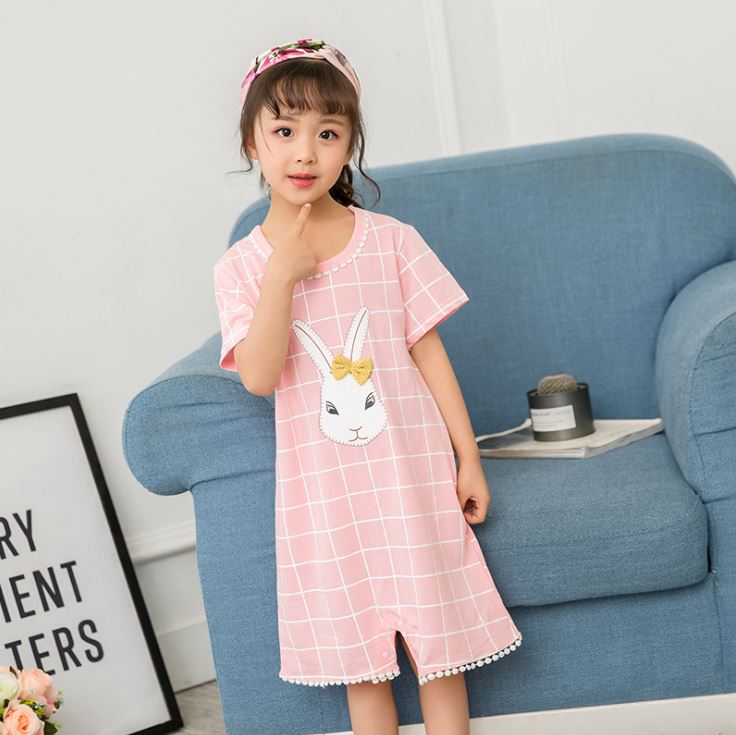 Aanbieding Kinderen Kleding Meisjes Baby Pyjama Katoen Prinses Nachtjapon Kinderen Thuis Kleding Meisje Nachtkleding