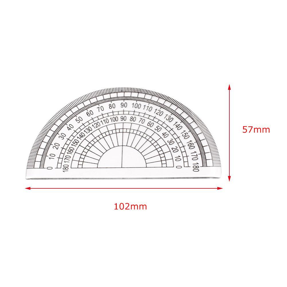 10pcs Plastic Protractors 180 Degree Protractor Angle Stationery Protractor Math For Students Tool School Supplies Ruler W5O8