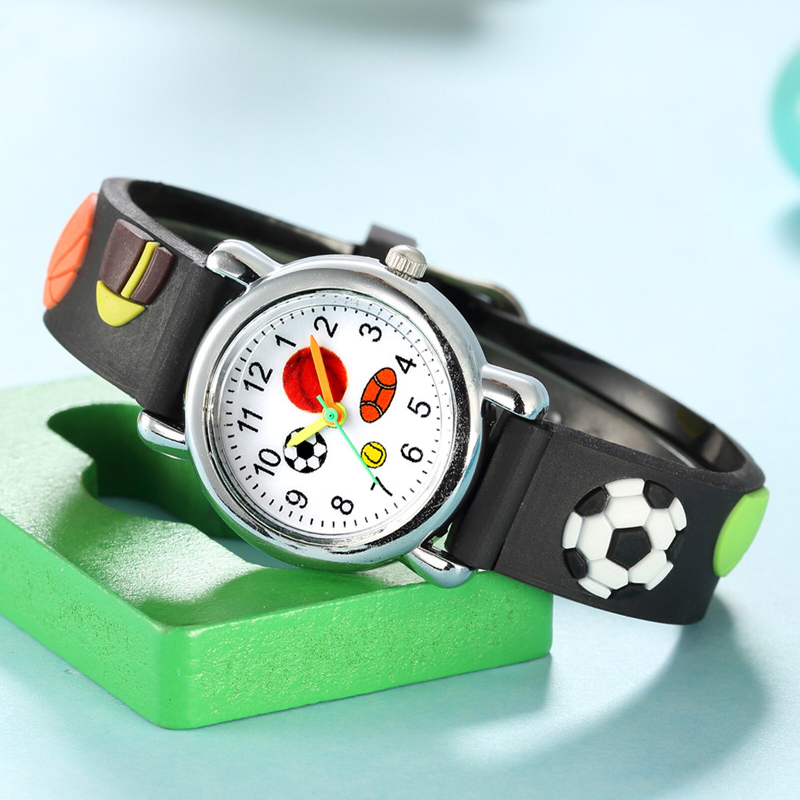 Cute 3D Soccer Kids Watches Soft Silicone Football Band Children Watch Boys Girls Baby's Wrist Watch Clock Relogio Infantil