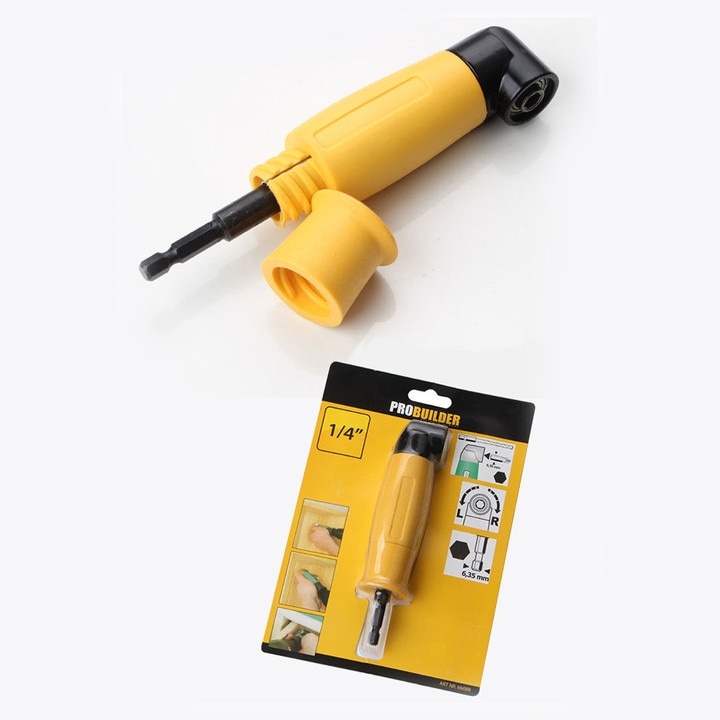 90 Graden Haakse Extension Driver Boren 1/4 Hex Haakse Boor Socket Houder Voor Hand Elektrische Boor Wrench tool