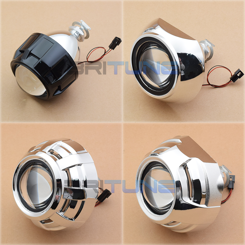 Britune Bi-xenon Lens H7 H4 HID Projector Headlight Lenses 2.5'' For Auto Car Lights Accessories Retrofit DIY Use H1 Light Bulbs