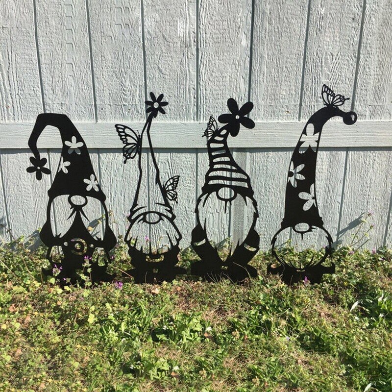 Goblin de Metal de suelo para decoración de jardín, decoración de acero, cubierta de pie para el hogar, jardín, exterior