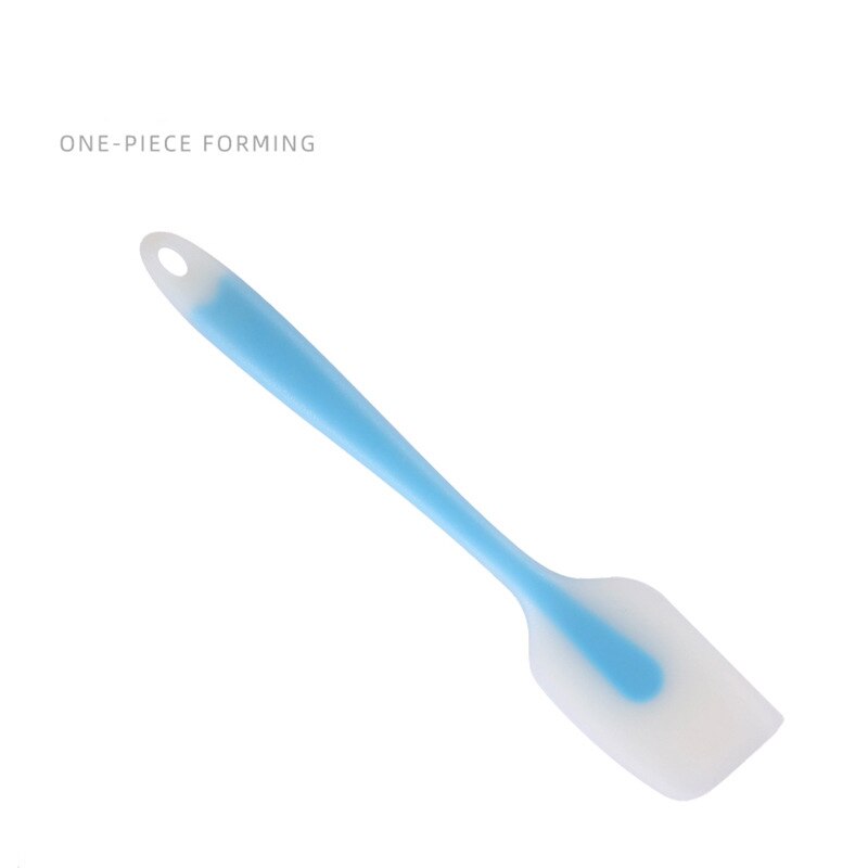 Spatule en silicone souple, pelle en caoutchouc antiadhésif, grattoir à gâteau, outil de cuisson de beurre de alimentaire, outils de boulangerie couleur