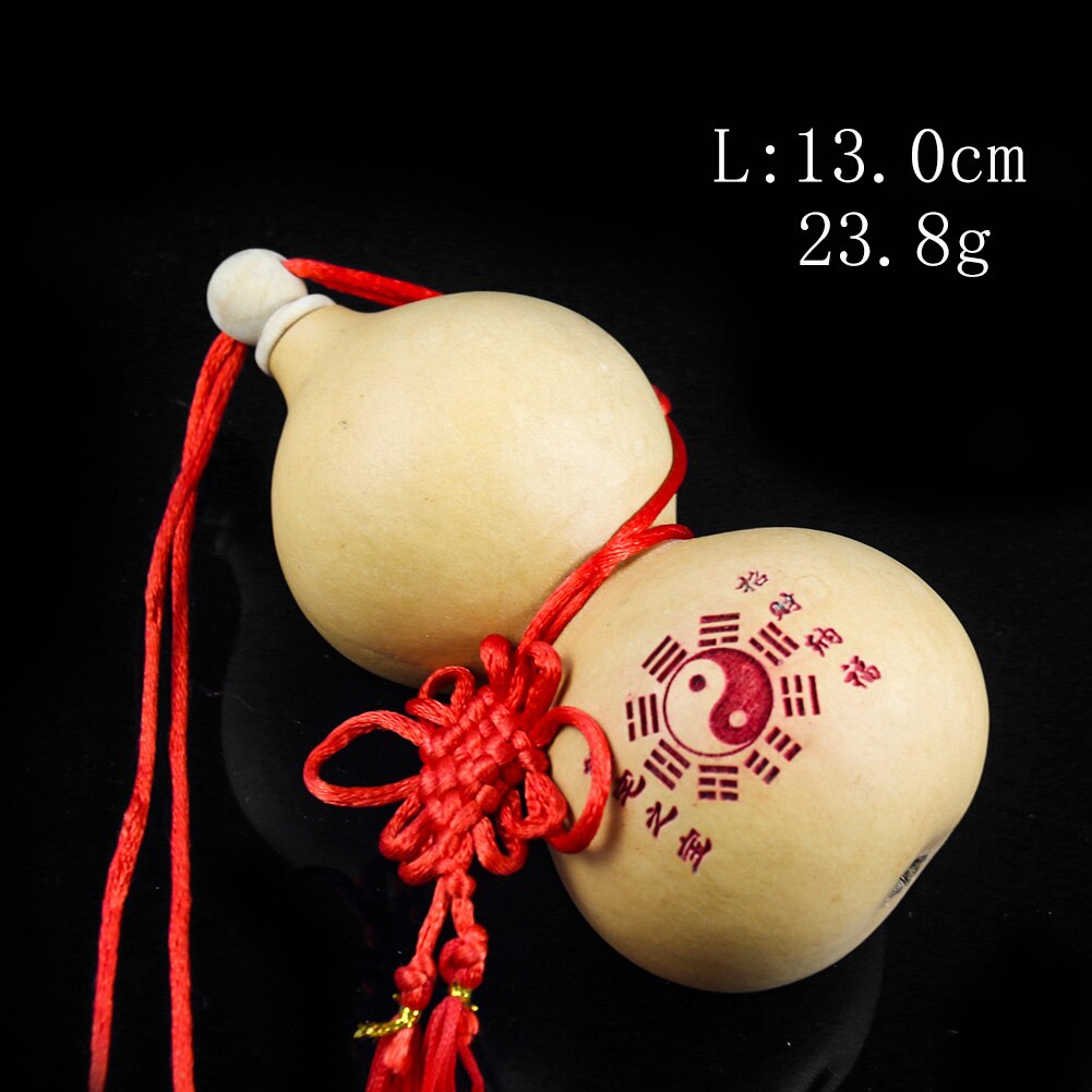 Bouteille de gourde naturelle Tai Chi Yin Yang Fengshui, ornements suspendus, flacon de hanche avec couvercle, Collection artisanale, décoration murale de jardin de maison