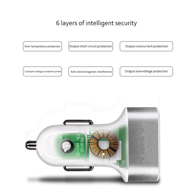 USB Car Charger 4 Port Phone Charger Adapter Socket 2A 2.1A 1A Car Styling 3 USB Charger Universal for Mobile Phone Pad Chargers