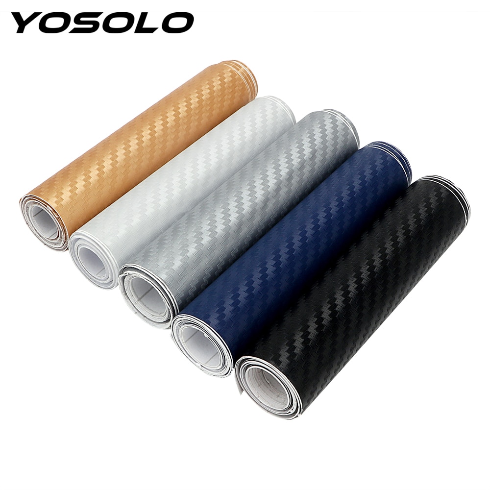 Yosolo 10Cm X 127Cm Carbon Fiber 3D Auto Stickers Tint Vinyl Film Auto Styling Geschikt Voor Refit Auto telefoon Case Dus Op