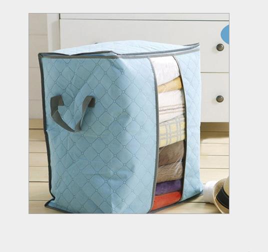 Sac de rangement pliable pour vêtements | Organisateur de ménage, sac à poussière de finition de couette, organisateur de voyage lavable, sac d'emballage de Cube pour bagages: Bleu