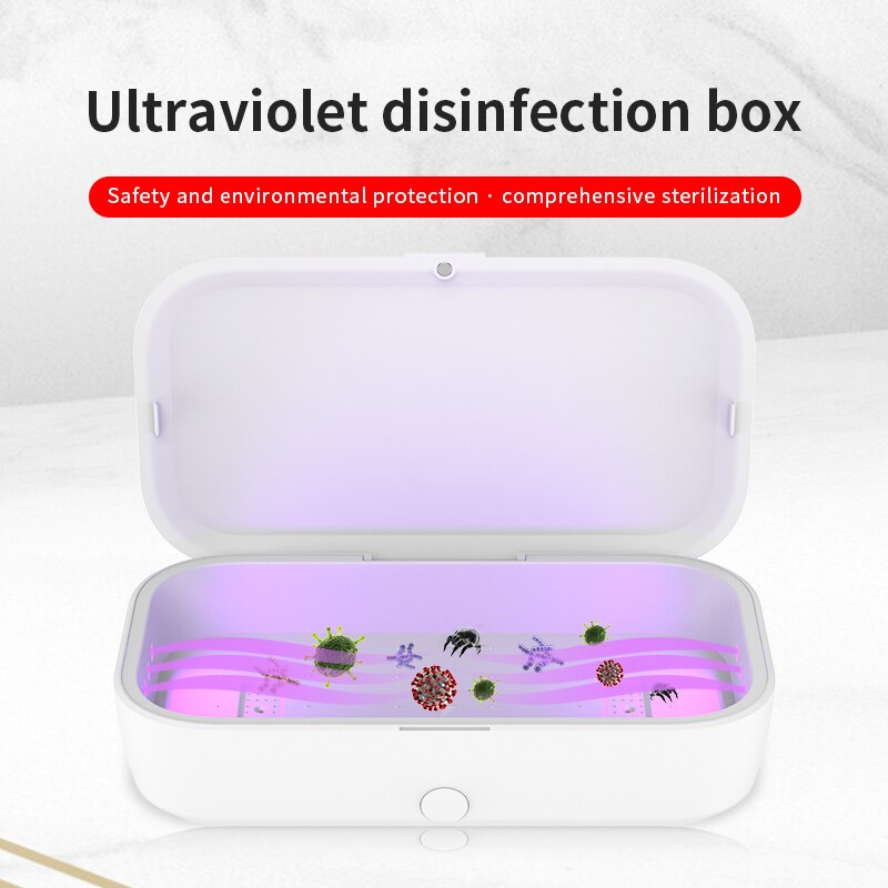 Original UV Light Phone Sterilizer Box Jewelry Phones Cleaner Personal Sanitizer Disinfection Cabinet with Aromatherapy Esterili