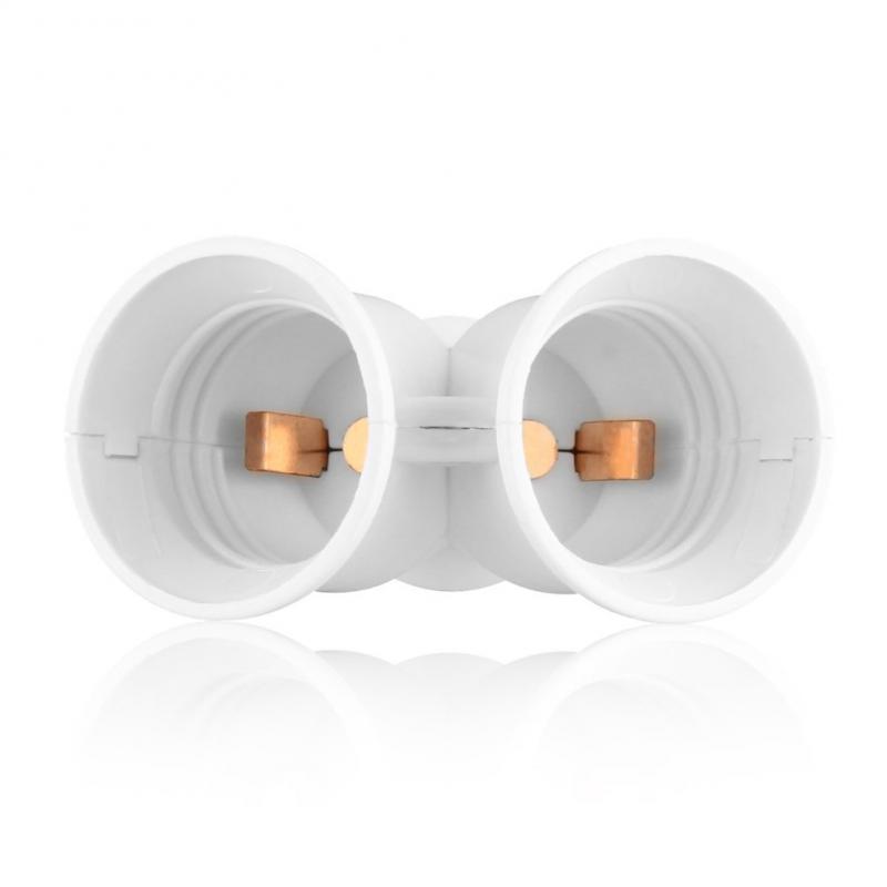 Schroef E27 LED Base Light Lamp Socket E27 naar 2-E27 Splitter Adapter lamphouder E27 Socket Lamphouder