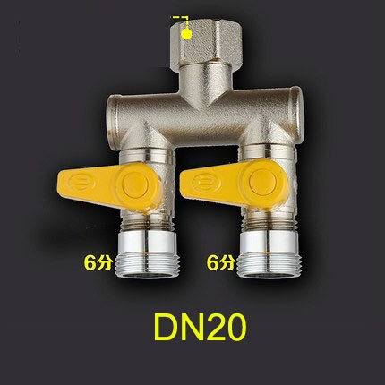 Washing machine faucet one inlet two outlet Splitter two-way three-way four-way valve DN15 DN20 adapter: 5