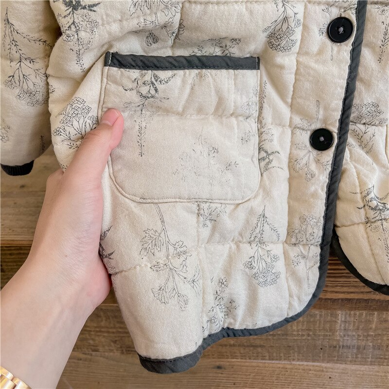 Ropa de otoño e invierno para niños, Abrigo acolchado de algodón, abrigo de invierno para niñas, abrigo de algodón