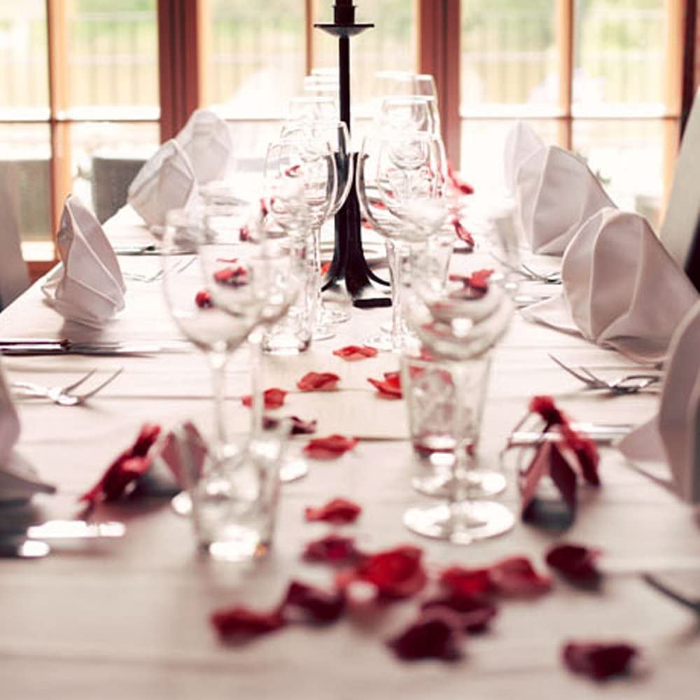 Pétalos de rosa de 1000 Uds., pétalo de seda roja, flor para boda, decoración para de noche romántica y decoración para eventos y fiestas de San Valentín