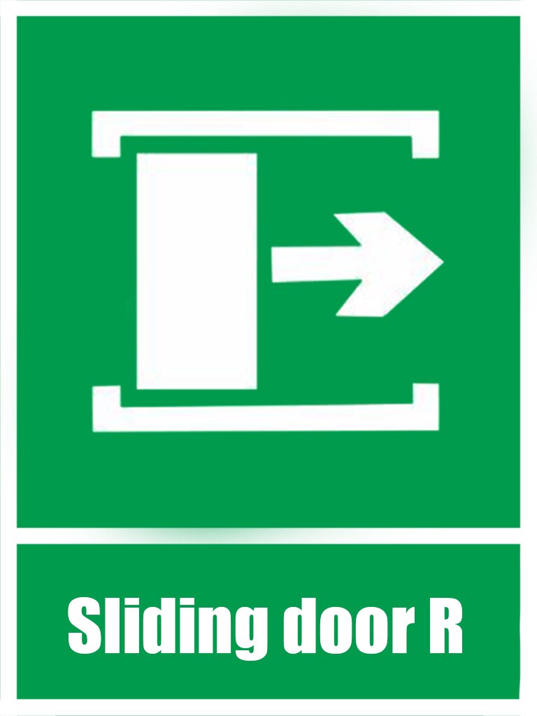 Pegatinas de señal de fuego verde, paredes y suelos L para salida de emergencia, señal de alerta de seguridad abierta, 15x20cm, 1 ud.: GF 004