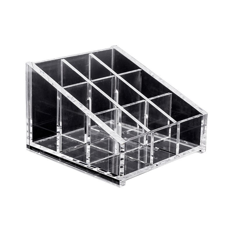 12/9 Grid Acryl Transparante Make-Up Organizer Opbergdoos Boor Polish Lippenstift Make Up Organizer Cosmetische Sieraden Doos Houder: 02