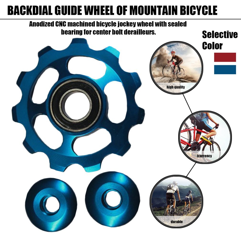 11 T Aluminium Mtb Fiets Achterderailleur Pulley Jockey Racefiets Gids Roller Spanner Deel Fietsen Accessoire Onleny: Blue