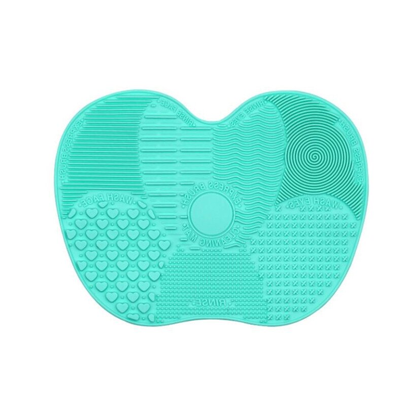 Silicone Make Brush Cleaner Foundation Make-Up Borstel Scrubber Board Pad Make Up Wassen Borstel Gel Cleaning Mat Handgereedschap: Green