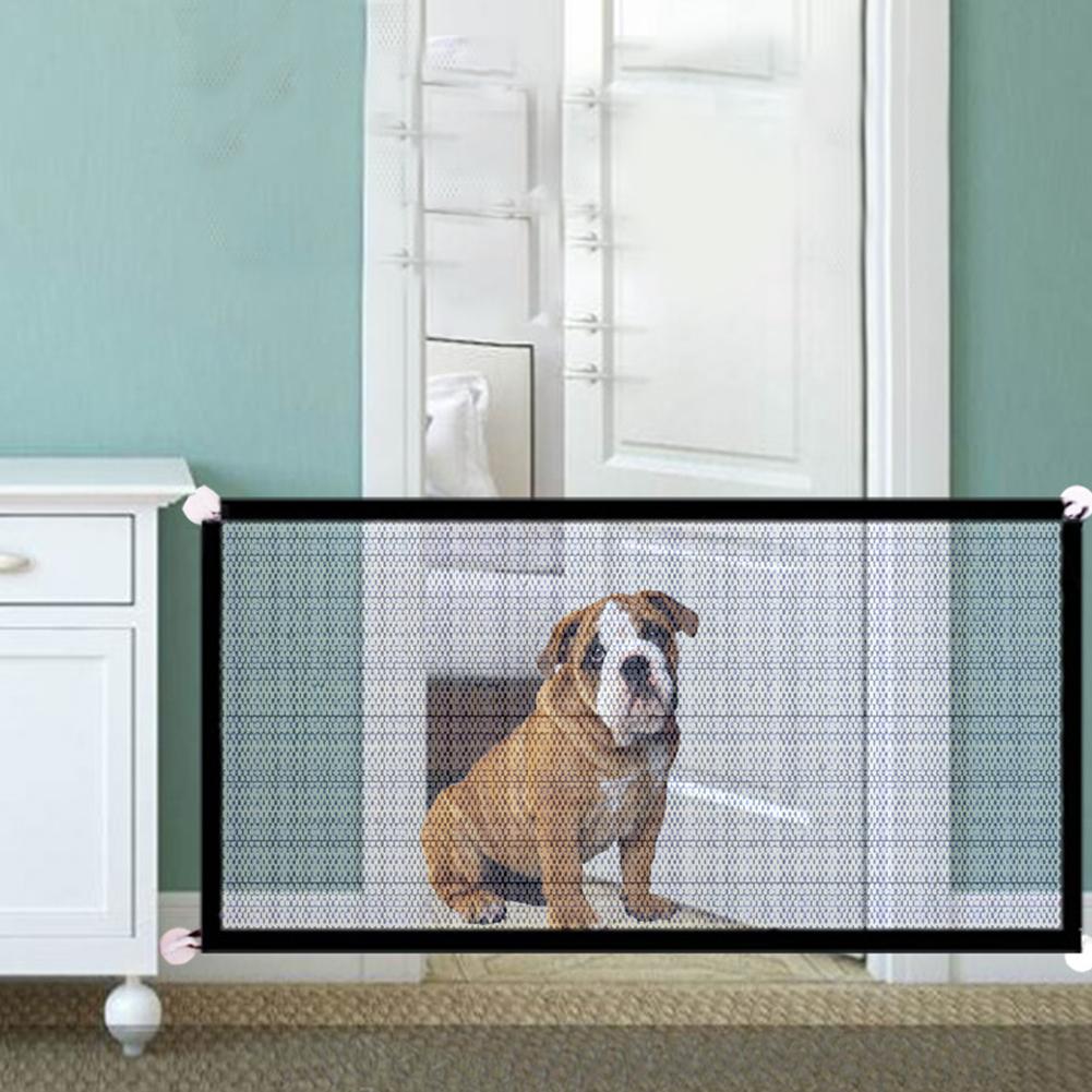 Dog Gate Ingenious Mesh Dog Fence For Indoor And Outdoor Safe Pet Dog Gate Safety Enclosure Pet Supplies