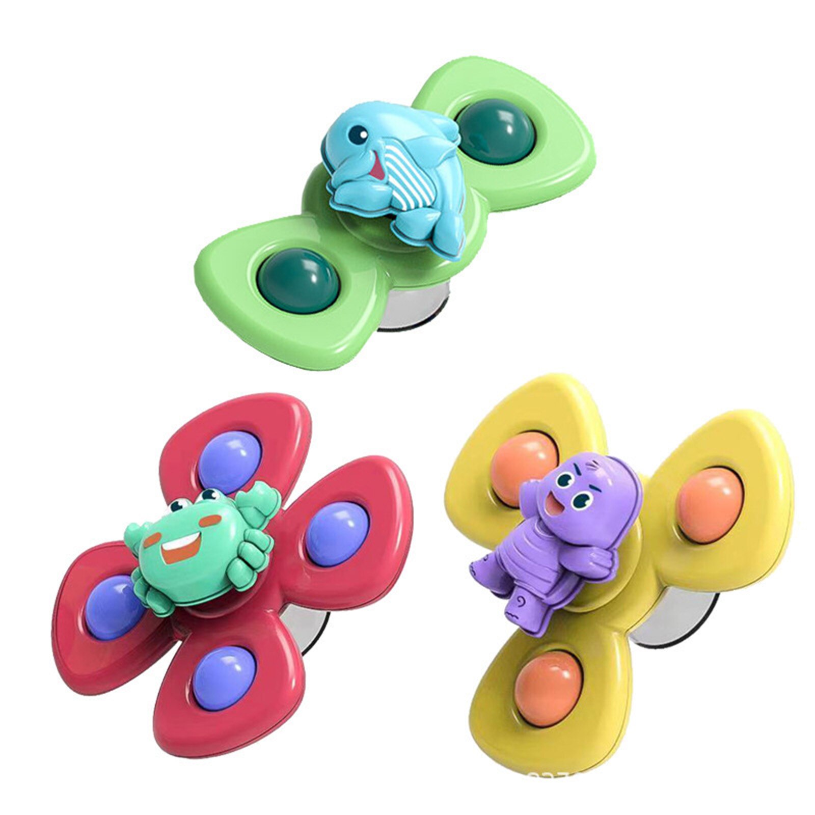 Tol Baby Sucker Top Speelgoed 3Pcs Bad Zwemmen Water Speelgoed Sucker Zuignap Leuk Spel Baby Bijtring windmolen: F